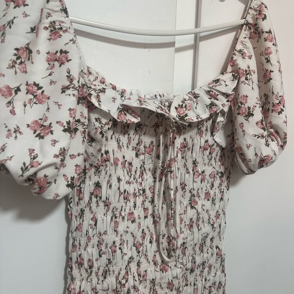 Floral Ruffle Mini Dress - Picture 4 of 8